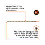 BROCA SDS PLUS 20 X 460 MM, TRUPER