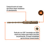 BROCA SDS PLUS 3/16 X 4', TRUPER