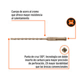 BROCA SDS PLUS 3/16 X 6', TRUPER