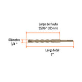 BROCA SDS PLUS 3/4 X 8', TRUPER
