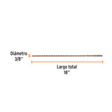 BROCA SDS PLUS 3/8 X 18', TRUPER