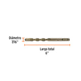 BROCA SDS PLUS 7/16 X 6', TRUPER