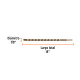BROCA SDS PLUS 7/8 X 18', TRUPER