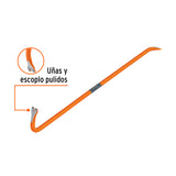 BARRETA DE UÑA DE 1' X 120 CM, TRUPER