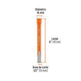 CINCEL DE CORTE FRÍO DE 1/2 X 6', TRUPER