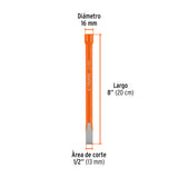 CINCEL DE CORTE FRÍO DE 1/2 X 8', TRUPER