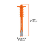 CINCEL DE CORTE FRÍO 1 X 12' CON GRIP, TRUPER