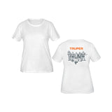 PLAYERA CUELLO REDONDO PARA MUJER, BLANCA, CH, TRUPER