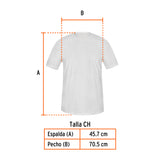 PLAYERA CUELLO REDONDO PARA HOMBRE, BLANCA, CH, TRUPER