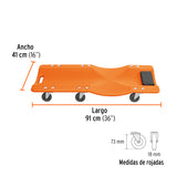 CAMA DE PLÁSTICO 36" PARA MECÁNICO, TRUPER