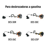 CARBURADOR PARA DESBROZADORAS A GASOLINA DES-30R/30C/26C/25P