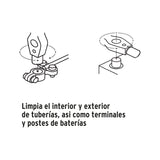CEPILLO LIMPIADOR DE TERMINALES DE BATERÍAS, 4 EN 1, TRUPER