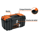 CAJA P/HERRAMIENTA 17" CON COMPARTIMENTOS, BROCHES METÁLICOS