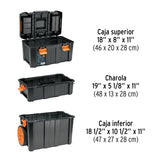 CAJA PARA HERRAMIENTA, 19'X25' C/RUEDAS, 3 EN 1 DESMONTABLE