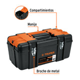 CAJA PARA HERRAMIENTA 20' C/COMPARTIMENTOS,BROCHES METÁLICOS