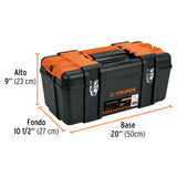 CAJA PARA HERRAMIENTA 20' C/COMPARTIMENTOS,BROCHES METÁLICOS