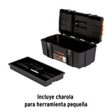 CAJA PARA HERRAMIENTA 20' C/COMPARTIMENTOS,BROCHES METÁLICOS