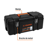 CAJA PARA HERRAMIENTA 23' INDUSTRIAL, BROCHES METÁLICOS