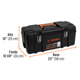 CAJA PARA HERRAMIENTA 23' INDUSTRIAL, BROCHES METÁLICOS