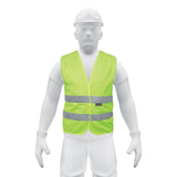 CHALECO DE SEGURIDAD VERDE CON CINTAS DE ALTA VISIBILIDAD