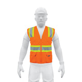 CHALECO DE SEGURIDAD NARANJA MAX VISIBILIDAD Y 6 BOLSAS