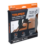 ROLLO DE 18M DE CINTA ANTIDERRAPANTE NEGRA 25MM CON ABRASIVO