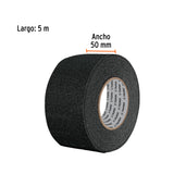 ROLLO DE 5 M DE CINTA ANTIDERRAPANTE NEGRA 50MM CON ABRASIVO