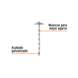 CLAVO CALAMINA BWG 9X2.5", CAJA CON 25 KG, TRUPER