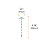 CLAVO CALAMINA BWG 9X2.5", CAJA CON 25 KG, TRUPER