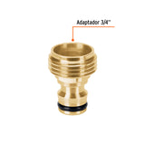 CONECTOR 3/4" RÁPIDO MACHO DE LATÓN, SISTEMA CLICK, TRUPER