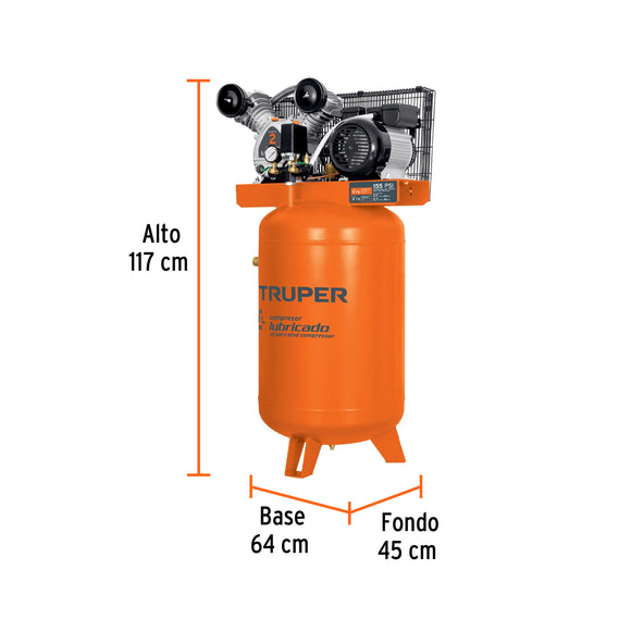 COMPRESOR VERTICAL 120 L, 4 HP (MÁX), 220 V, CON CLAVIJA