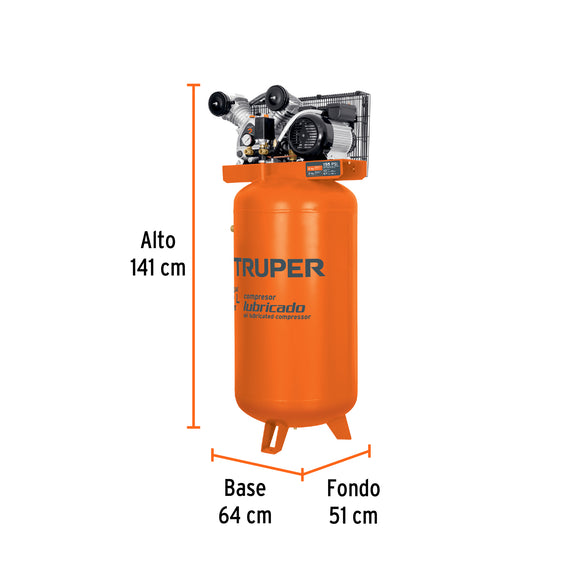 COMPRESOR VERTICAL 180 L, 4 HP (MÁX) 220 V, CLAVIJA EUROPEA