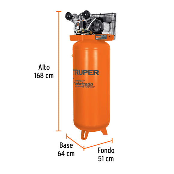 COMPRESORA LUBRICADA DE BANDA, 240 L