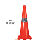 CONO DE PRECAUCIÓN DE 90 CM DE PVC, TRUPER