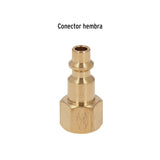 CONECTOR RÁPIDO DE LATÓN, HEMBRA, CUERDA 1/4' NPT, TRUPER
