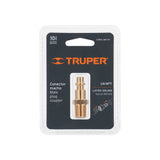 CONECTOR RÁPIDO DE LATÓN, MACHO, CUERDA 1/4' NPT, TRUPER