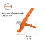CORTADOR DE TUBO DE PLÁSTICO, CAPACIDAD CORTE 3/4', TRUPER