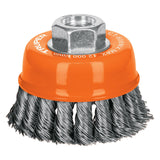 CARDA COPA 3' ALAMBRE TRENZADO GRUESO, EJE M14, TRUPER