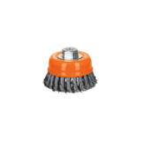 CARDA COPA 4' ALAMBRE TRENZADO FINO, EJE M14, TRUPER