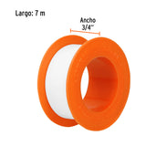CINTA SELLA ROSCAS 3/4' X 7 M DE LARGO, USO GENERAL, TRUPER