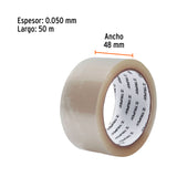 CINTA DE EMPAQUE 48MM X 50 M TRANSPARENTE, TRUPER