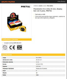 FLEXÓMETRO 8 M CINTA 25 MM, PRETUL