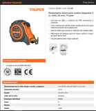FLEXÓMETRO AUTO-LOCK CONTRA IMPACTOS 5 M CINTA 19 MM, TRUPER