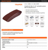 1 BANDA DE LIJA 3 X 21' P/MADERA GRANO 100 EN PAQUETE DE 5