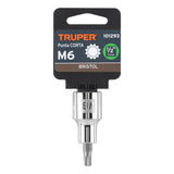 DADO PUNTA CORTA BRISTOL M6, CUADRO 1/2", TRUPER