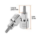 DADO PUNTA CORTA BRISTOL M6, CUADRO 1/2", TRUPER