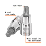 DADO PUNTA CORTA BRISTOL M10, CUADRO 1/2", TRUPER