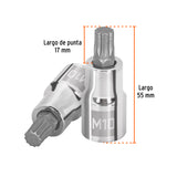 DADO PUNTA CORTA BRISTOL M10, CUADRO 1/2", TRUPER