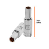 DADO LARGO DE 10 MM, 6 PUNTAS, CUADRO 1/2', TRUPER