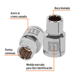 DADO DE 11 MM, 12 PUNTAS, CUADRO 1/2', TRUPER